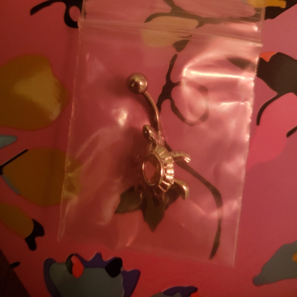 Nwot Turtle Dangle Curved Barbell Body Jewelry